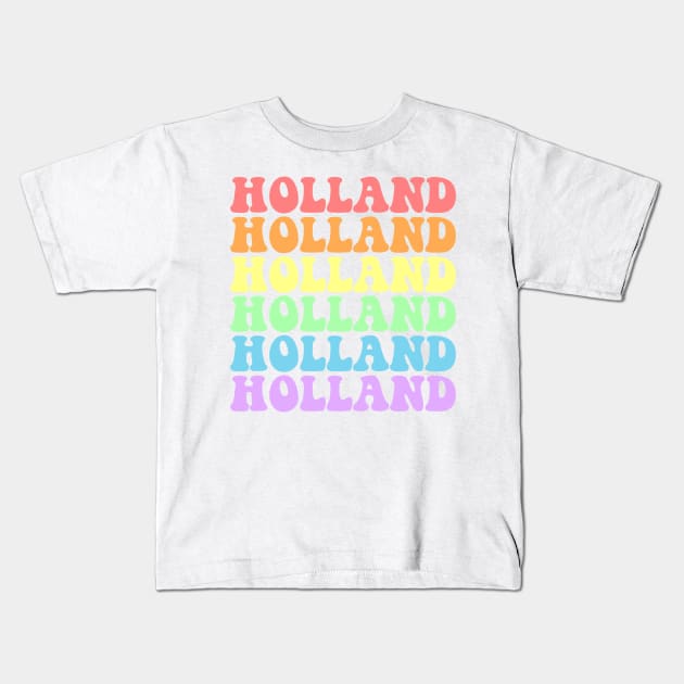 Tom Holland Kids T-Shirt by ethereal